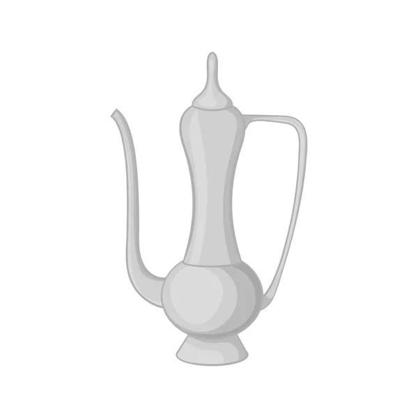 Arabic jug icon, black monochrome style — Stock Vector