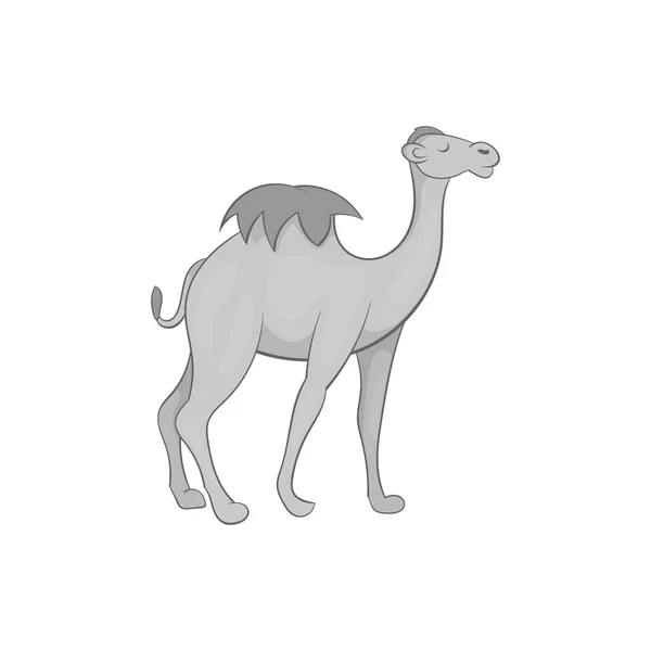Ícone de camelo, estilo monocromático preto — Vetor de Stock