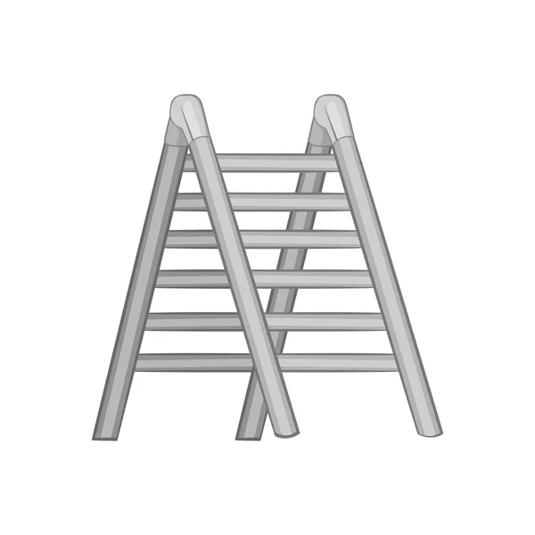 Leitersymbol, schwarzer monochromer Stil — Stockvektor