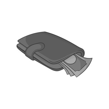 Deri cüzdan para simgesi olan