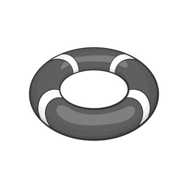 Lifebuoy simge, siyah tek renkli stil