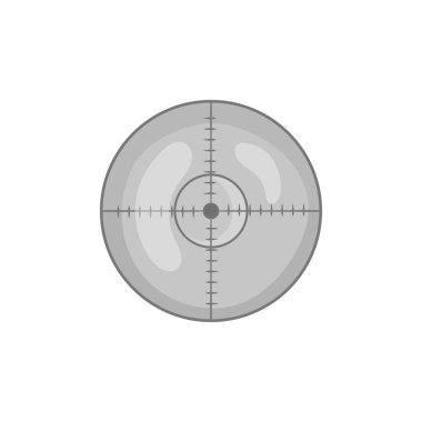 Optik görüş simge, siyah tek renkli stil