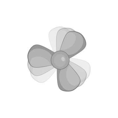 Pervane simge, siyah tek renkli stil