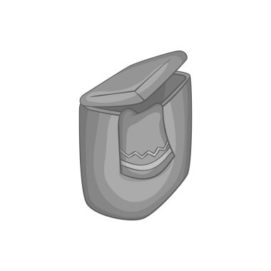 Havlu simgesi, siyah monokrom tarzı için kutu