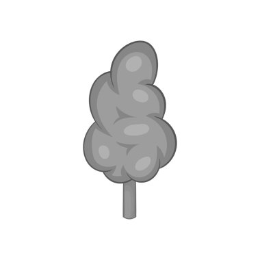 Ağaç simgesi, siyah tek renkli stil