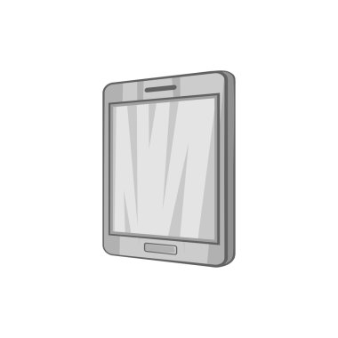 Tablet simgesi, siyah tek renkli stil