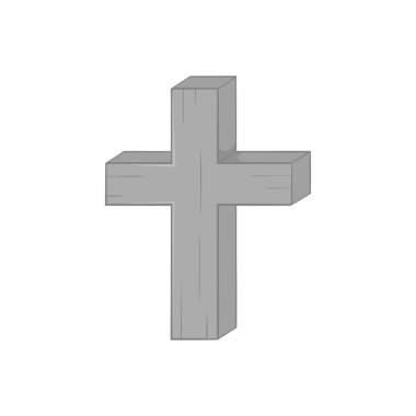 Çapraz simge, siyah tek renkli stil