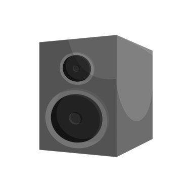Müzik speacker simgesi, siyah monokrom tarzı