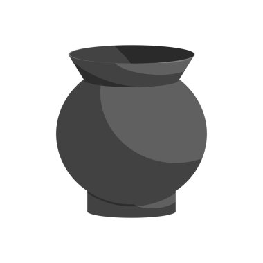 Cam vazo simgesi, siyah monokrom tarzı