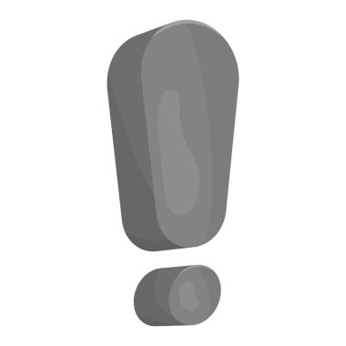 Ünlem işareti simgesi, siyah tek renkli stil