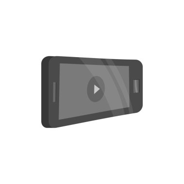 Mobil reklam simgesi, siyah tek renkli stil