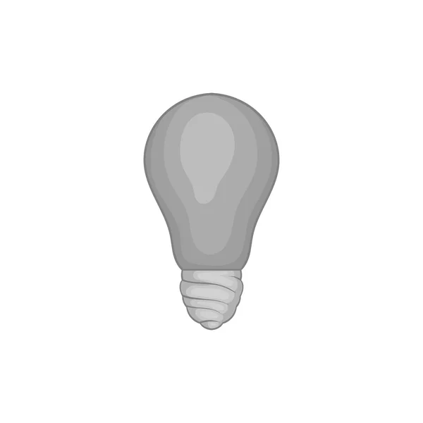 Icône ampoule, style monochrome noir — Image vectorielle