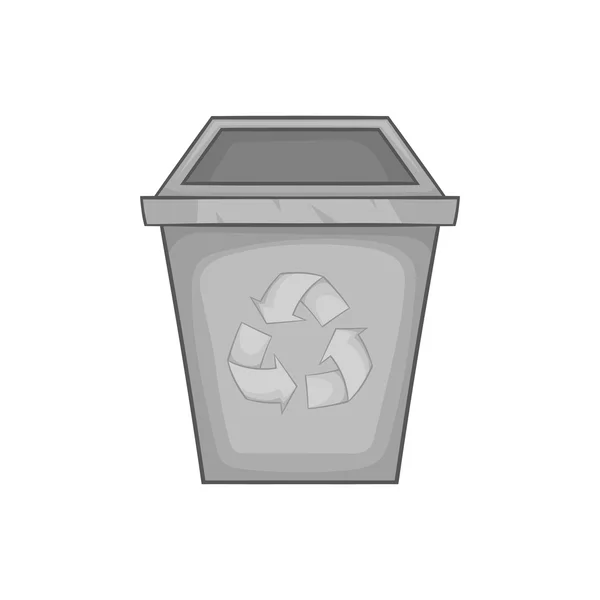 Trash bin with recycling sign icon — Stock Vector