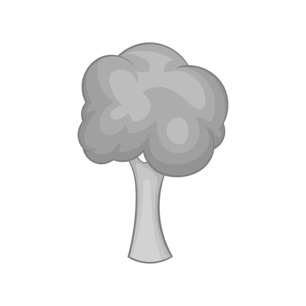 Träd ikon, svart svartvit stil — Stock vektor