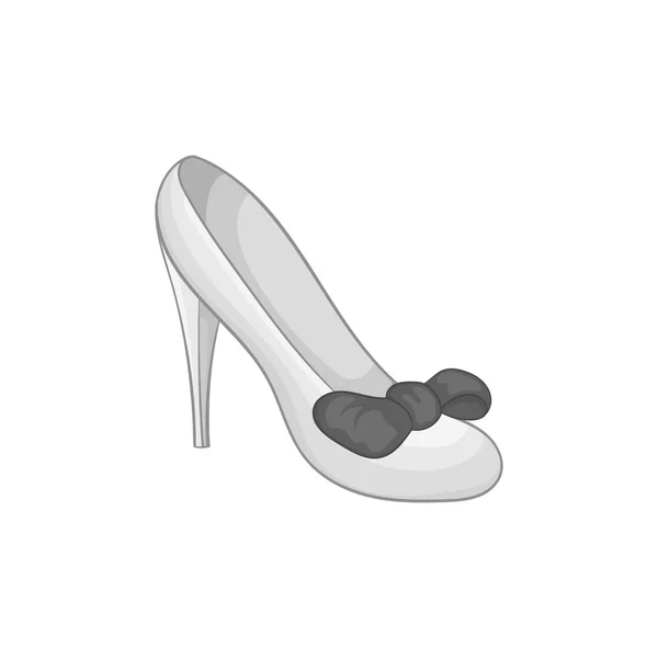 Wedding shoe icon, black monochrome style — Stock Vector