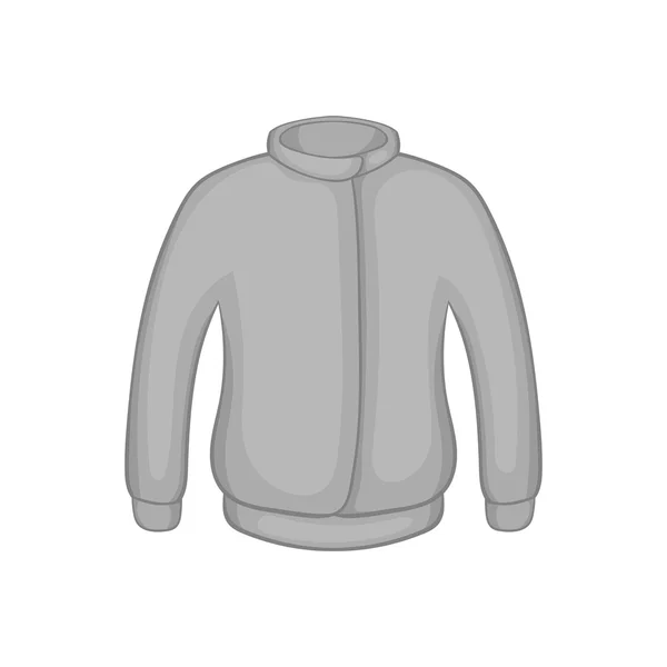 Ícone de jaqueta, estilo monocromático preto — Vetor de Stock
