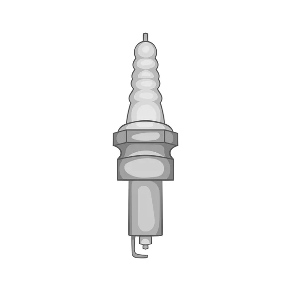 Zündkerzen-Symbol, schwarzer monochromer Stil — Stockvektor