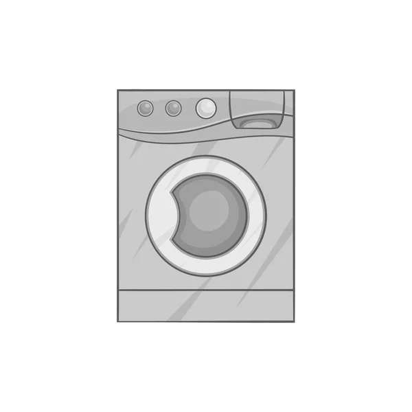 Icono de lavadora, estilo monocromo negro — Vector de stock