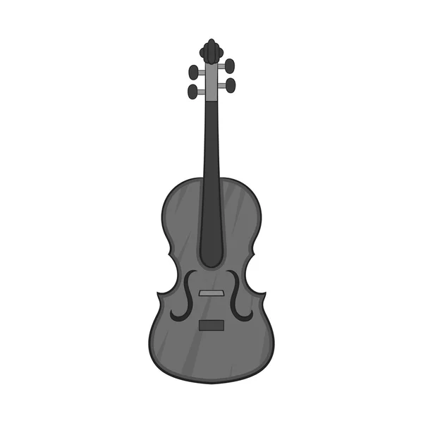 Ícone de violoncelo, estilo monocromático preto — Vetor de Stock