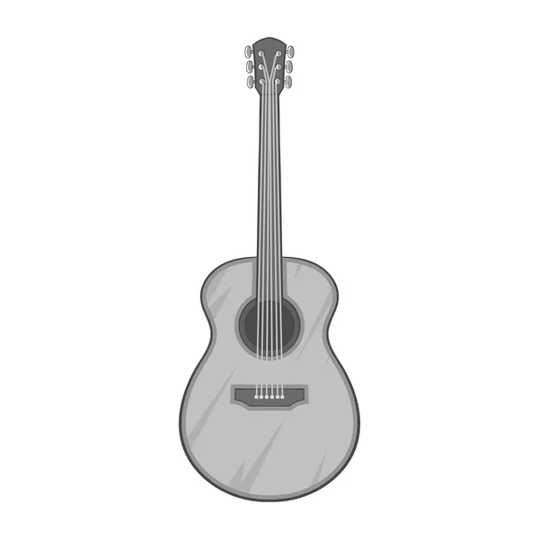 Icona per chitarra, monocromatica nera — Vettoriale Stock