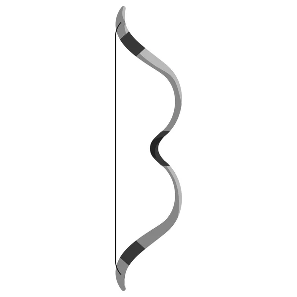 Icono de arco de caza, negro estilo monocromo — Vector de stock
