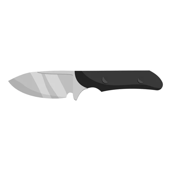 Icône couteau de chasse, style monochrome noir — Image vectorielle
