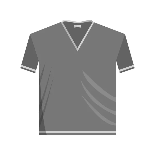 T-Shirt-Ikone, schwarzer monochromer Stil — Stockvektor
