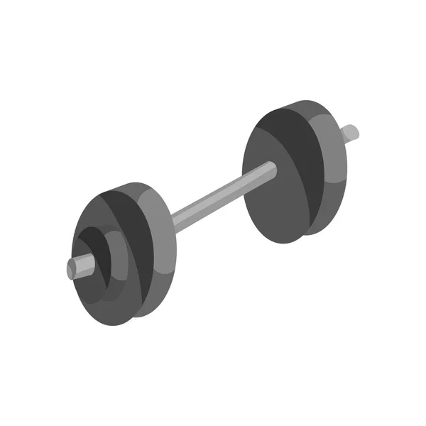 Barbell, zwarte monochroom pictogramstijl — Stockvector