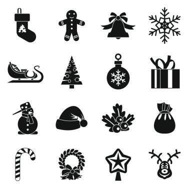 Christmas Icons set, basit tarzı