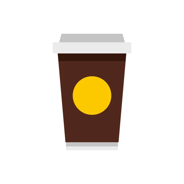 Taza de papel del icono del café, estilo plano — Vector de stock