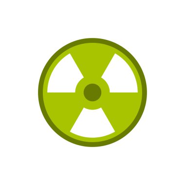 Radyoaktif işareti simgesi, düz stil