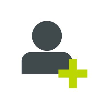 İşaret için arkadaş simgesini, düz stil eklemek