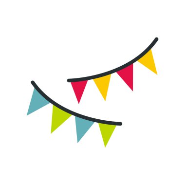 Tatil bayrak simgesi, düz stil