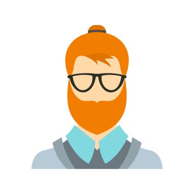 Hipster simgesi, düz stil