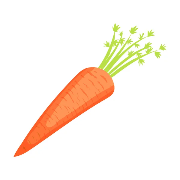 Icono de zanahoria, estilo de dibujos animados — Vector de stock