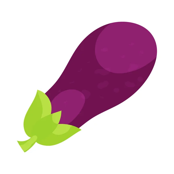 Icône de fruits d'aubergine, icône de style dessin animé — Image vectorielle