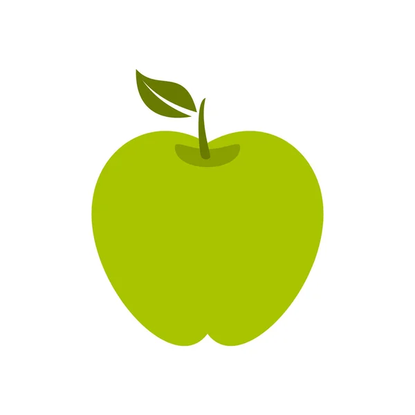 Ikona jabłko, płaski — Wektor stockowy