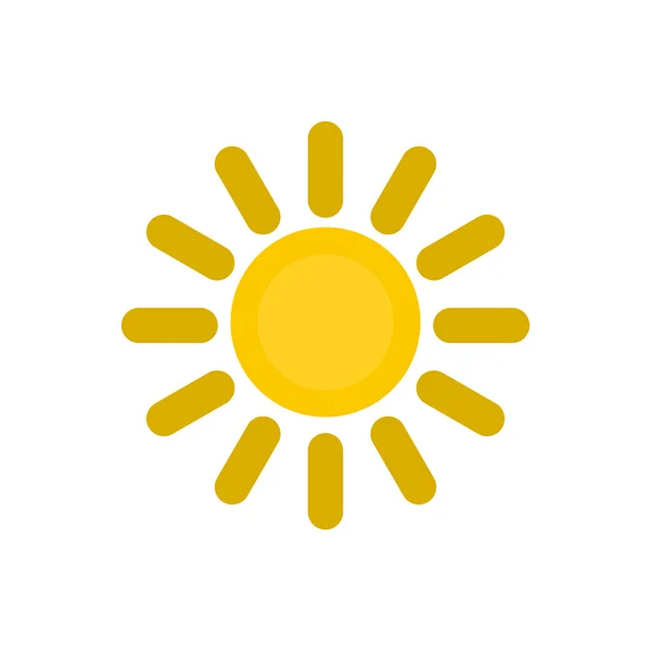 Ícone do sol, estilo plano — Vetor de Stock