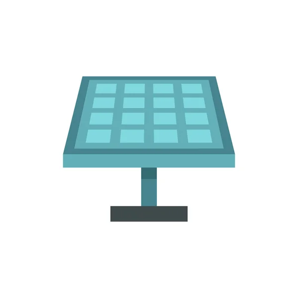Solar batterijpictogram, vlakke stijl — Stockvector