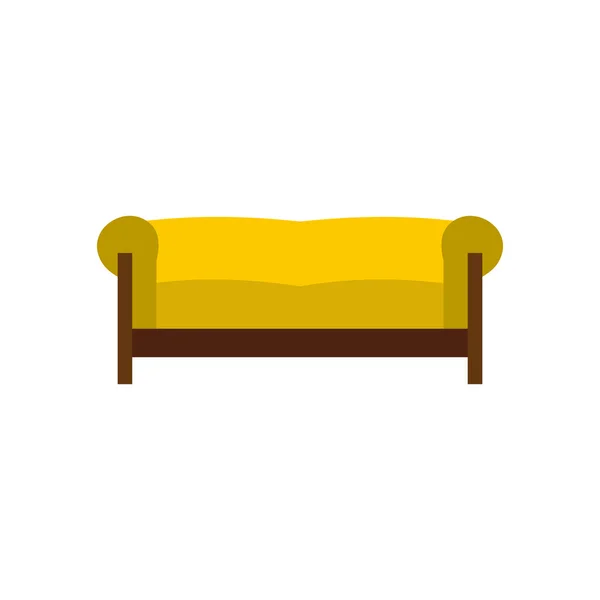 Icône canapé, style plat — Image vectorielle