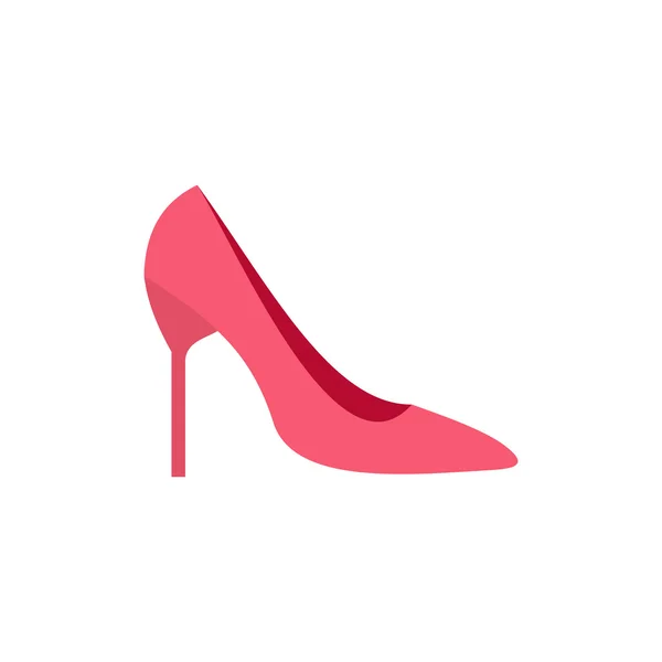 Womens schoen pictogram, vlakke stijl — Stockvector