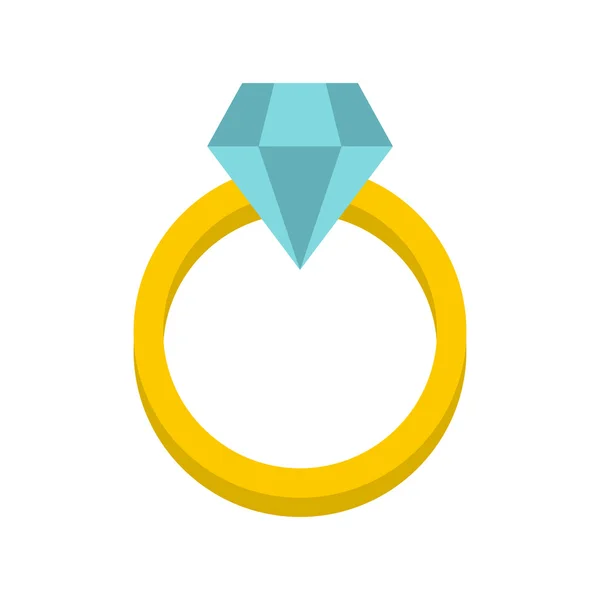 Icono de anillo de boda para mujer, estilo plano — Vector de stock