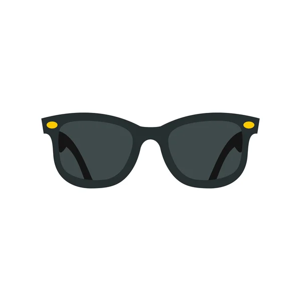 Icône de lunettes noires, style plat — Image vectorielle