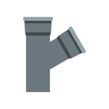 Kanalizasyon boru simgesi, düz stil