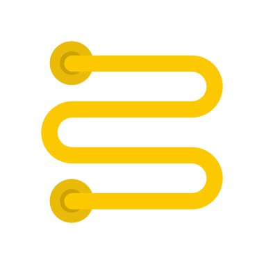 Isıtılmış havlu tırabzanı simgesi, düz stil