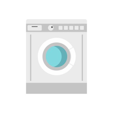 çamaşır makinesi simgesi, düz biçim