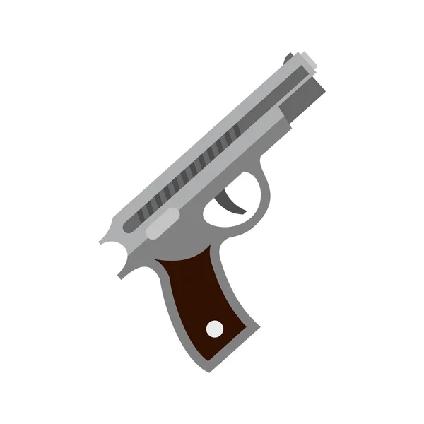 Icône pistolet, style plat — Image vectorielle