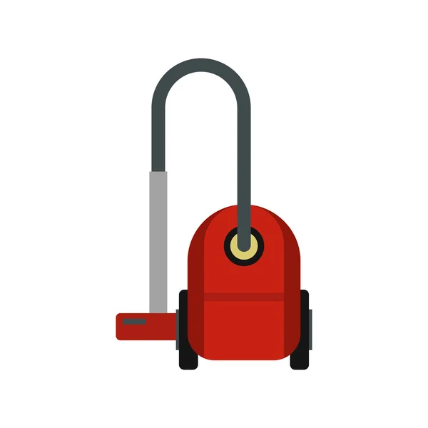 Aspirateur rouge icône, style plat — Image vectorielle