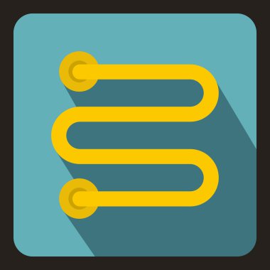 Isıtılmış havlu tırabzanı simgesi, düz stil