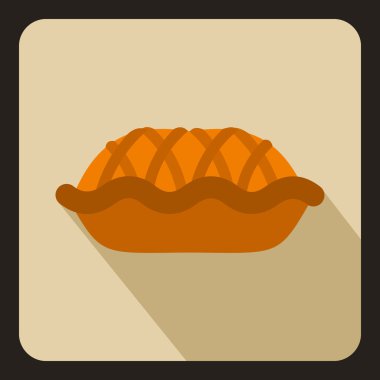 Noel kek simgesi, düz stil